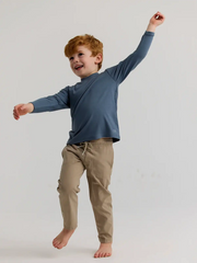Toddler Bamboo Shade Long Sleeve - Slate Blue