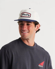 Americana Script Snapback Hat - Bone