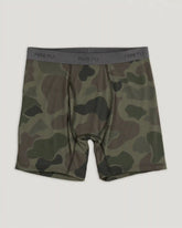 Men's Bamboo Motion Boxer Brief - Vintage Camo Oil Green