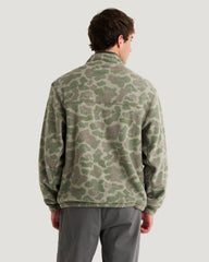 Men's Ashridge Fleece Half Zip - Vintage Camo Oil Green