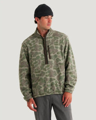 Men's Ashridge Fleece Half Zip - Vintage Camo Oil Green