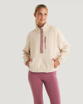 Women's Ashridge Fleece Half Zip - French Oak
