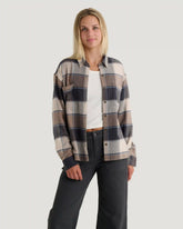 Women's Seawool Oversized Flannel - Plaid Anthracite