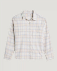 Women's Seawool Oversized Flannel - Plaid Sea Salt