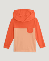 Toddler Colorblock Bamboo Shade Hoodie - Flamingo / Coral Peach