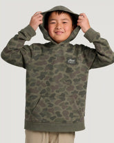 Youth Camo Outfitters Fleece Hoodie - Vintage Camo Oil Green