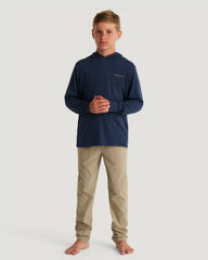 Youth Bamboo Shade Graphic Hoodie - Go Your Own Way True Navy