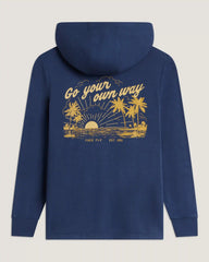 Youth Bamboo Shade Graphic Hoodie - Go Your Own Way True Navy