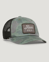 Outfitters Patch Trucker Hat - Vintage Camo Oil Green