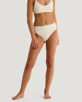 Women's Wavebound High Waisted Bikini Bottom - Nolia Floral Print Stone