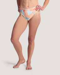 Women's Wavebound High Waisted Bikini Bottom - Calypso Print Light Coral