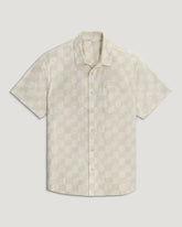 Men's Harbor Short Sleeve Shirt - Sea Scallop Print Birch