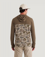 Men's Bamboo Hybrid Hoodie - Canyon / Vintage Camo Desert Tan