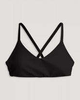 Women's Wavebound Cross-Tie Bikini Top - Black