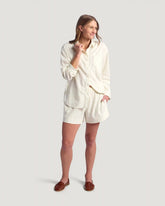 Women's Sullivan's Shirt - Dash Vertical Stripe Sea Salt