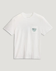 Blue Edge Pocket Tee - Bright White