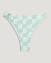 Women's Wavebound Cheeky Bikini Bottom - Sea Scallop Print Ocean Mist