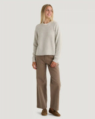 Women's Coastloom Crew Sweater - Off White Heather