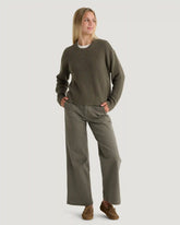Women's Coastloom Crew Sweater - Smokey Olive