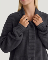Women's Coastloom Cardigan Sweater - Heather Anthracite