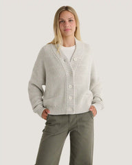 Women's Coastloom Cardigan Sweater - Off White Heather