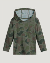 Toddler Bamboo Shade Hoodie - Vintage Camo Oil Green