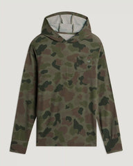 Youth Bamboo Shade Hoodie - Vintage Camo Oil Green