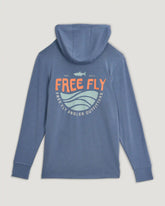 Youth Bamboo Shade Graphic Hoodie - Blue Edge Pacific Blue
