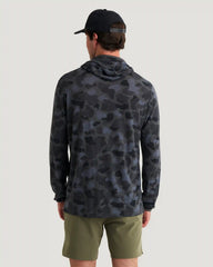 Men's Bamboo Lightweight Hoodie - Vintage Camo Black