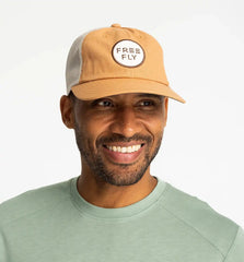 Low Pro Badge Trucker Hat - Wheat