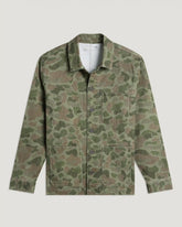Men's Folly Twill Chore Coat - Vintage Camo Oil Green