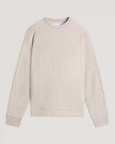 Men's Bamboo Lightweight Fleece Crew - Heather Desert Tan