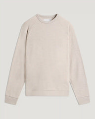 Men's Bamboo Lightweight Fleece Crew - Heather Desert Tan
