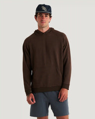 Men's Bamboo Lightweight Fleece Hoodie - Heather Dark Brown