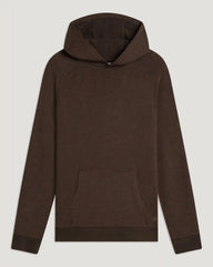 Men's Bamboo Lightweight Fleece Hoodie - Heather Dark Brown