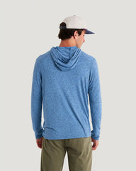 Men's Bamboo Shade Hoodie - Drifter Print Windward Blue