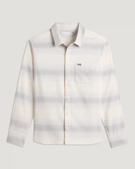 Men's Seawool Flannel Shirt - Ombre Stripe Birch