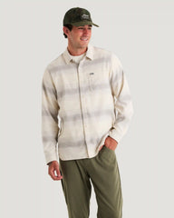Men's Seawool Flannel Shirt - Ombre Stripe Birch