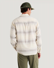 Men's Seawool Flannel Shirt - Ombre Stripe Birch