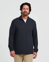 Men's Waffle Quarter Zip - Black