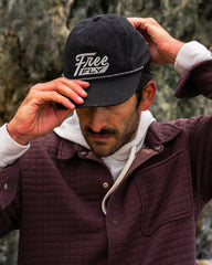 Retro Script Flat Brim Hat - Hydro Mist Camo Dark Forest