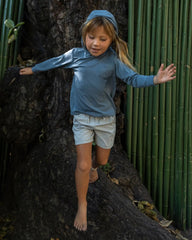 Toddler Bamboo Shade Hoodie - Pacific Blue