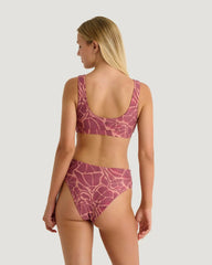 Women's Wavebound Scoop Bikini Top - Cosmic Bloom Plum