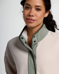 Women's Gridback Fleece Snap Pullover - Forest