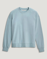 Women's Bamboo Lightweight Fleece Crew - Ocean Mist
