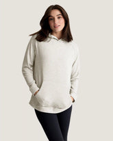 Women's Bamboo Lightweight Fleece Hoodie - Off White Heather