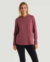 Women's Bamboo Lightweight Fleece Hoodie - Plum