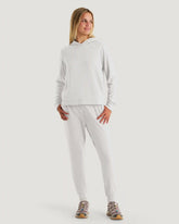 Women's Bamboo Lightweight Fleece Jogger - Off White Heather