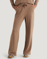 Women's Bamboo Lightweight Fleece Wide Leg Pant - Fossil