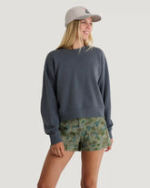 Women's Bamboo Northcoast Fleece Crew - Storm Cloud